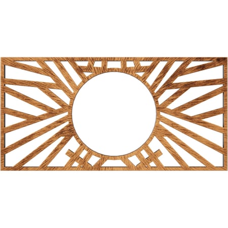 Ekena Millwork Hoover Architectural Grade PVC Pierced Medallion, 24"W x 12"H x 8 7/8"ID x 3/4"P, Antiqued Copper CMPP24X12HOACO